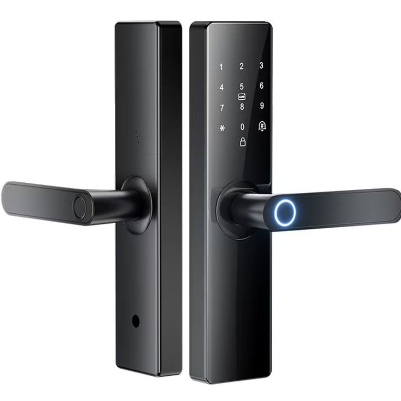 Bedroom Smart Door Lock Ttlock Tuya APP Password Card Fingerprint Smart Handle Lock