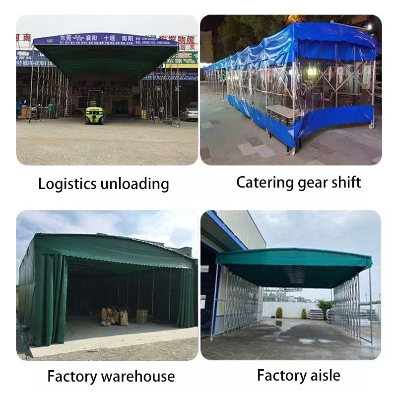 Stand Self Movable PVC Tarpaulin Roof Metal Frames Sun Shelter Canopy Tent
