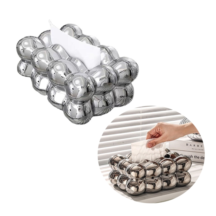 OEM ODM Customized Personalized Bubble Shaped Ceramic Tissue Box Cover Car Table Napkin Holders Luxury Porcelain Tissue Box for Home Decoration