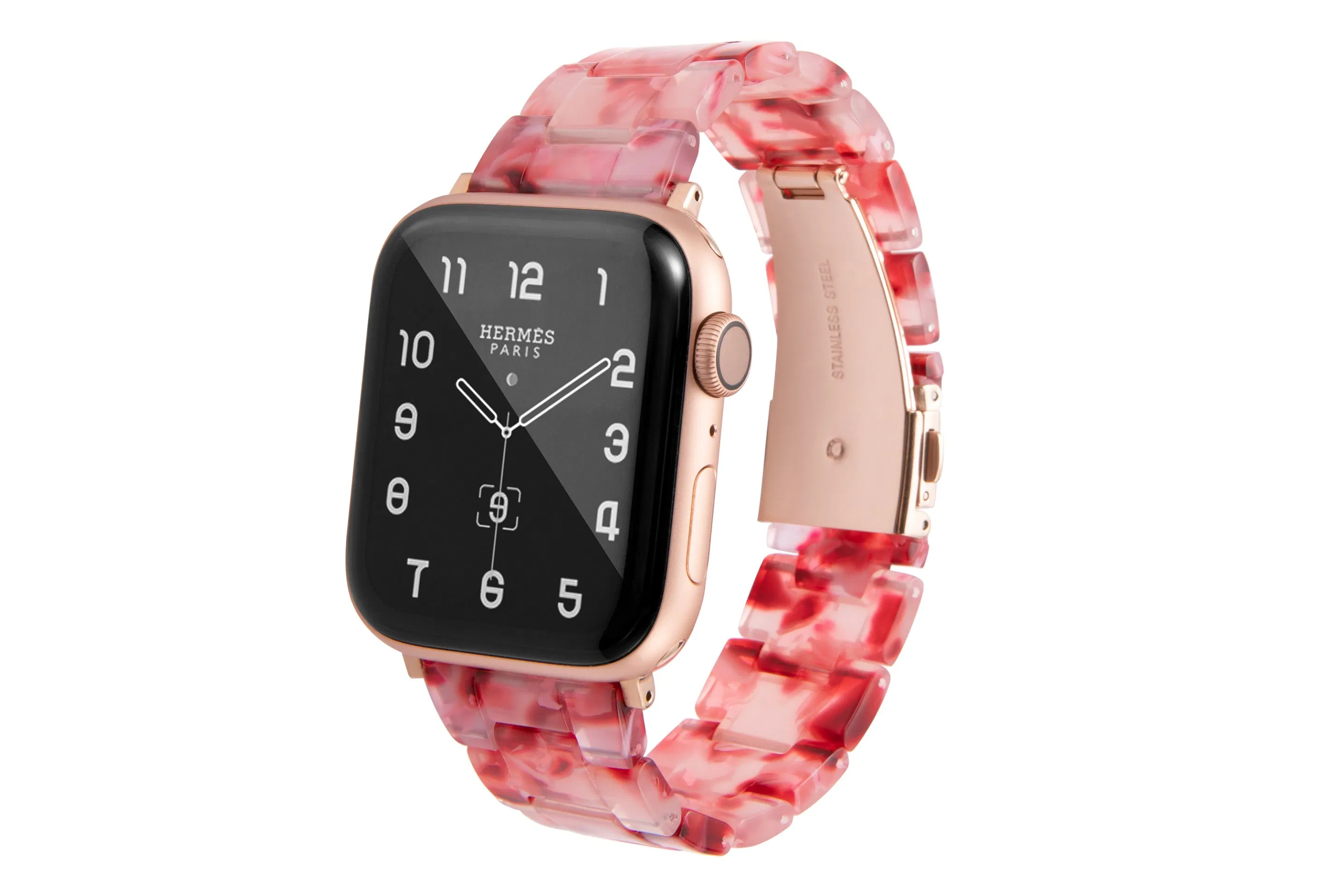 Resin Bands Compatible with Apple Watch Band 38/40/41/42/44/45 mm Stylish Lightweight Wristband Bracelet for Watch Men/Women