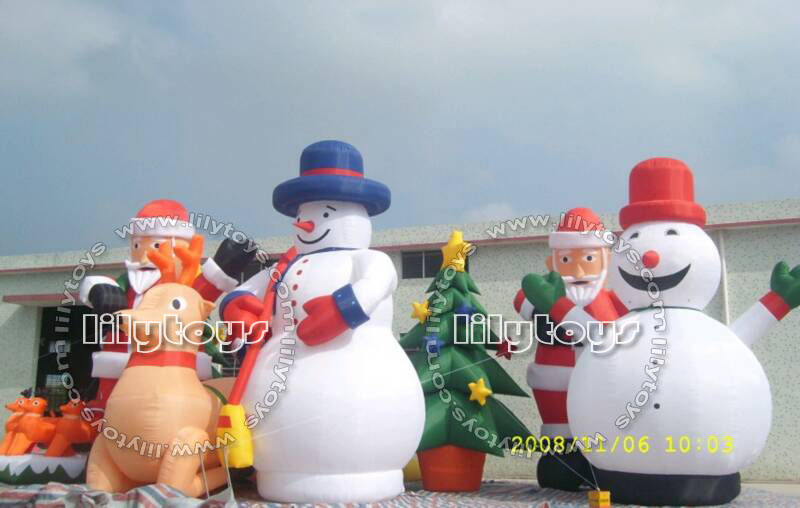 Inflatable Snowman Model for Christmas Advertising