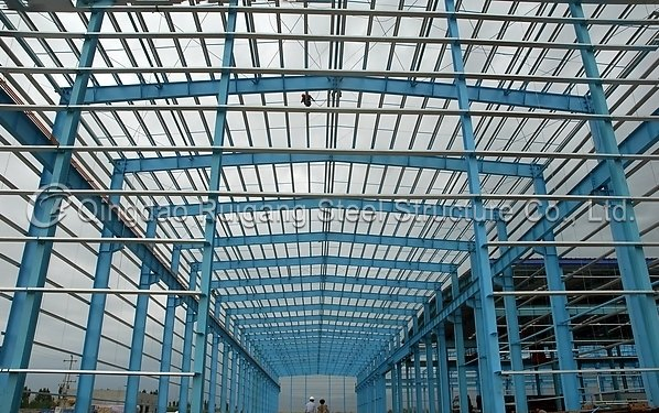 Portal Frame Steel Structure Building Construction Prefabricated Commercial Warehouse/Industrial Fabricated Workshop/Prefab Office/Farm Metal Shed for Storage