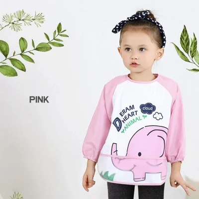 Baby Reusable Waterproof Bib for Kids with Sleeves