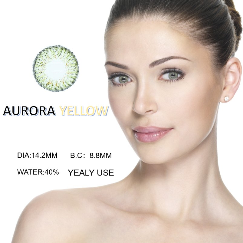 Contact Lenses Year Use Soft Super Natural Colored Black Circle 2PCS/Pair