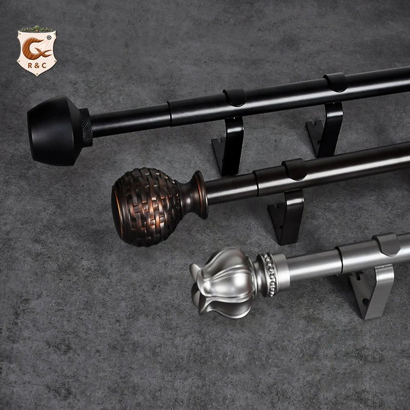 Manufacture Home Decorative 28mm Extendable Curtain Rods Set