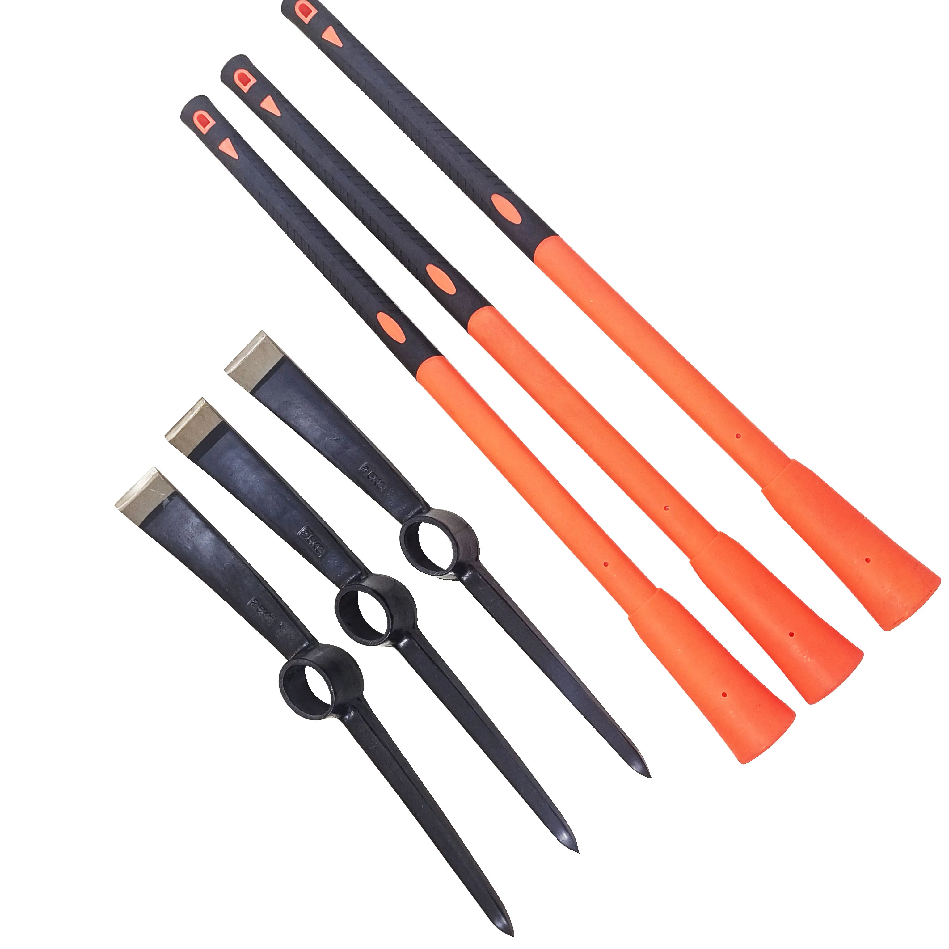 Wholesale Pickaxe Railway Steel Wooden Handle Fiberglass Farm Tool