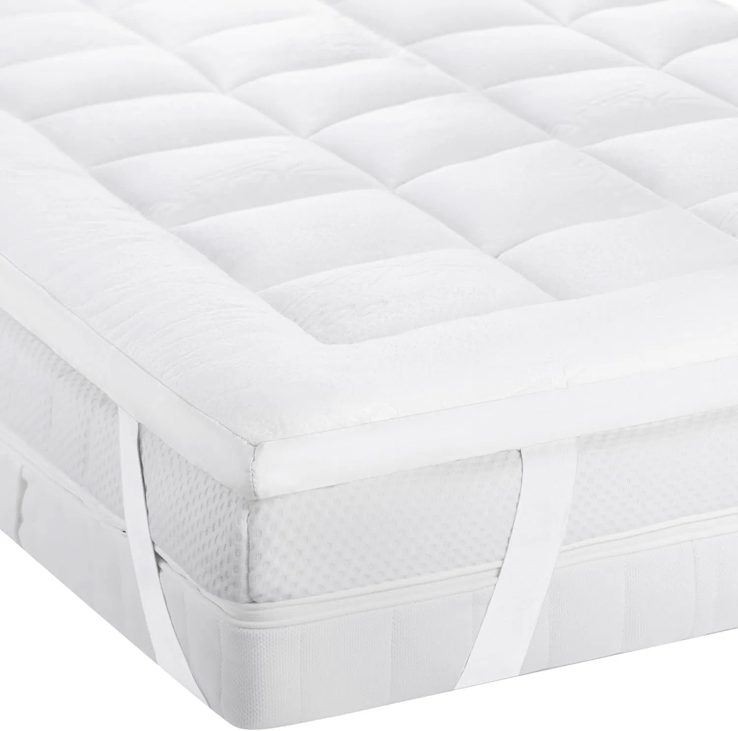 Ultra Soft Mattress Topper Bamboo Viscose Mattress Pad Naturally Cooling for Hot Sleepers