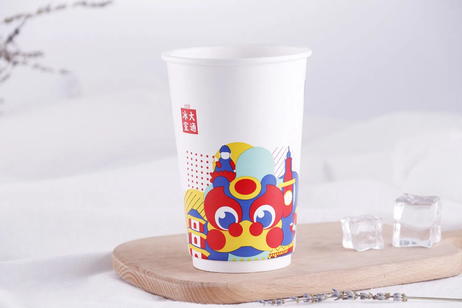 Бумажные стаканчики с логотипом, двойные стенки, 16oz