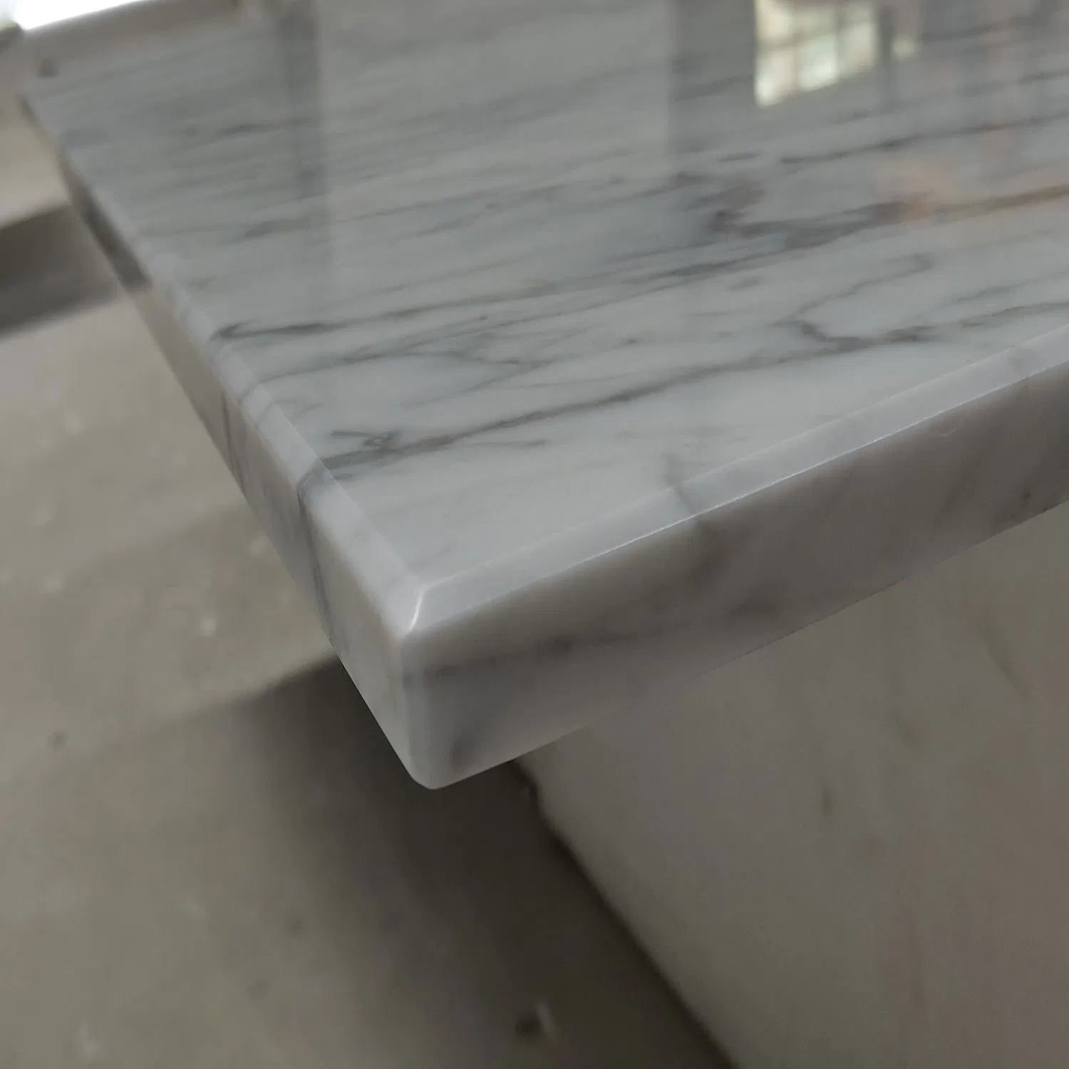 Hotel Project Italian Bianco Carrara White Stone Table Counter Top Marble Countertops for Hotels