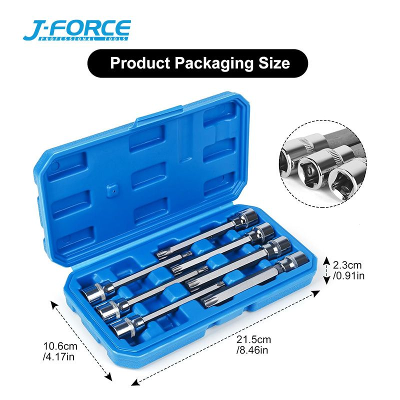 Набор торцевых головок Torx 1/2'' 7 шт, Cr-V