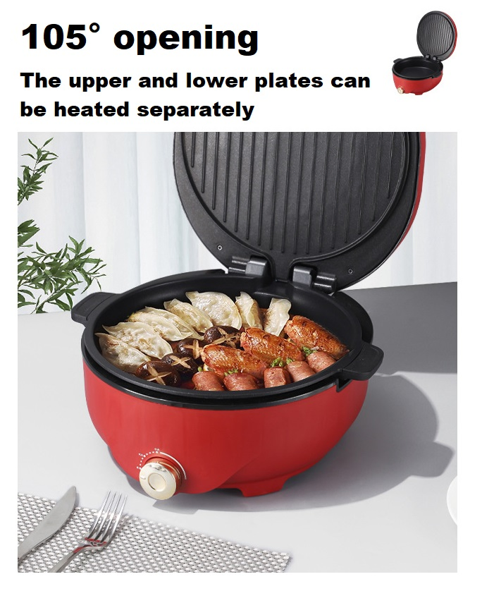 Household Electric Pan Cooking Pot Electric Skillet Two Sides Heating