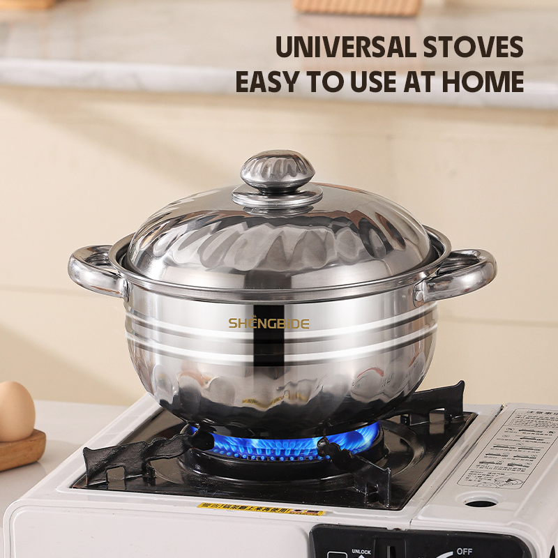 Stainless Steel Stock Pot Nonstick Chef Cooking Pots and Pans with Cookware