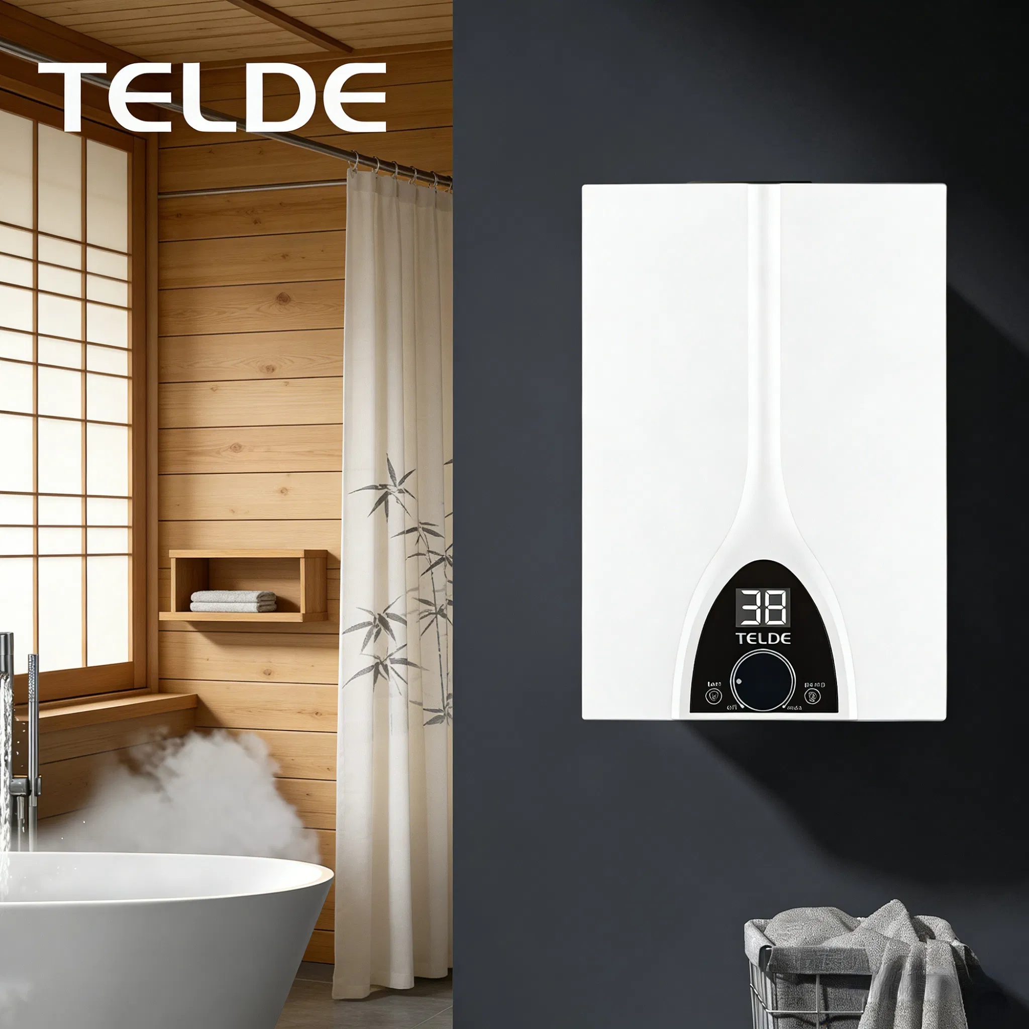 Portable Electric Water Heater with Rapid Hot Water Functionality