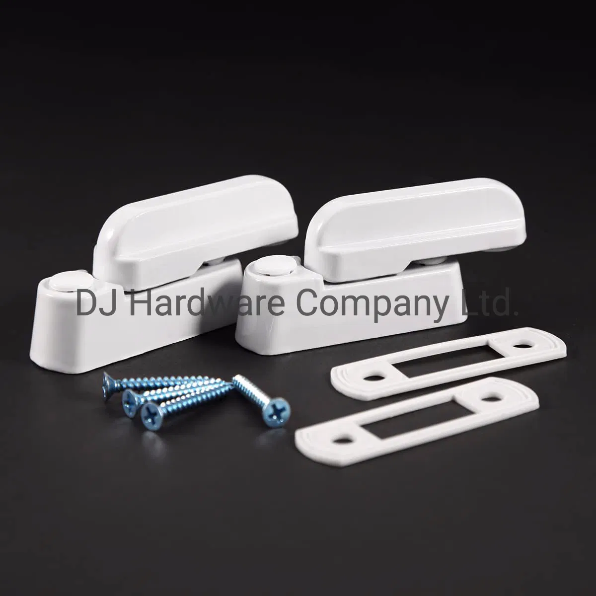 Window Locks 2 PCS UPVC Door Security Sash Jammer Home Security Door Lock for Various UPVC/PVC Doors and Windows Zinc Cast Alloy White
