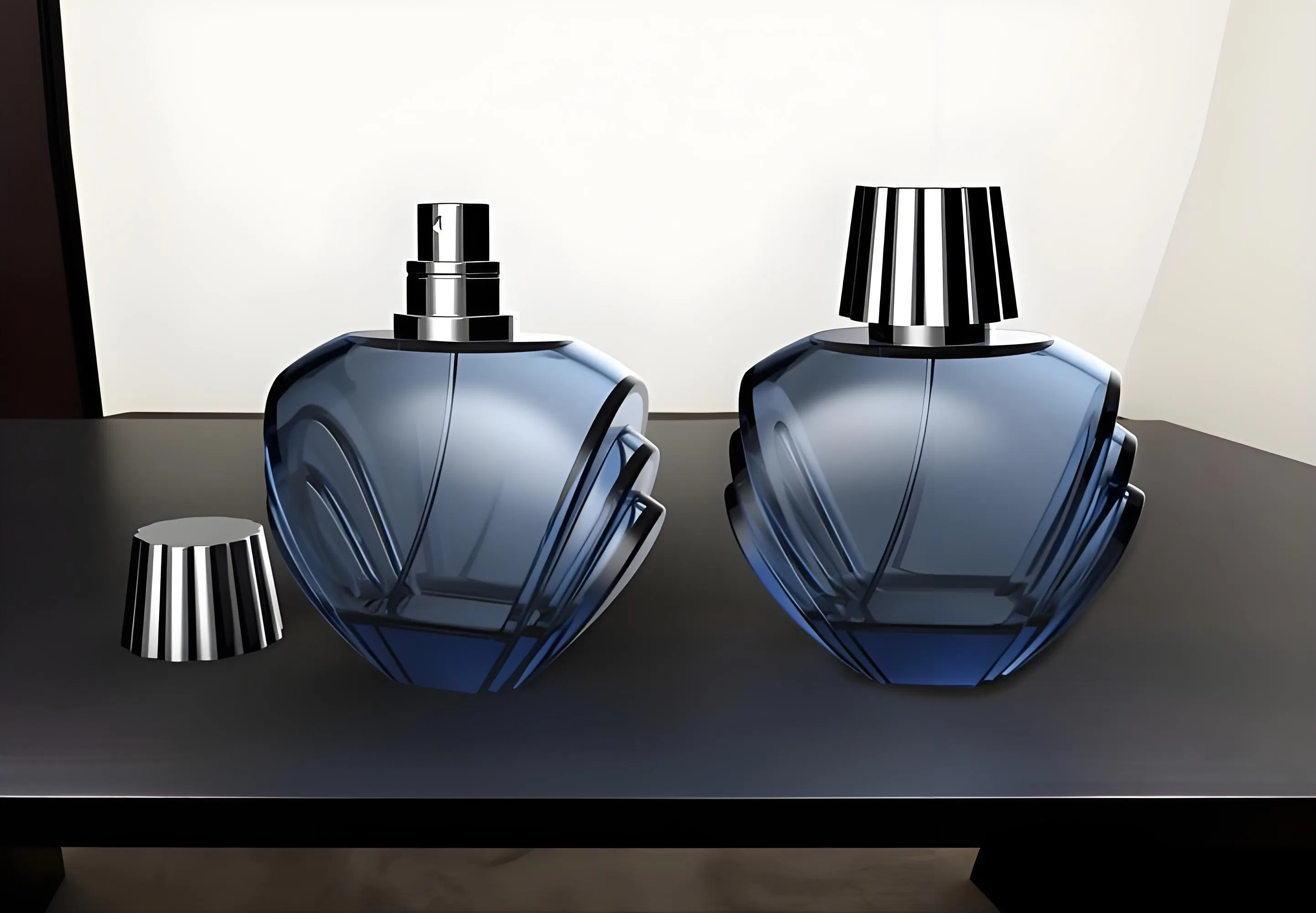 Пустой парфюмерный флакон со спреем, стеклянный