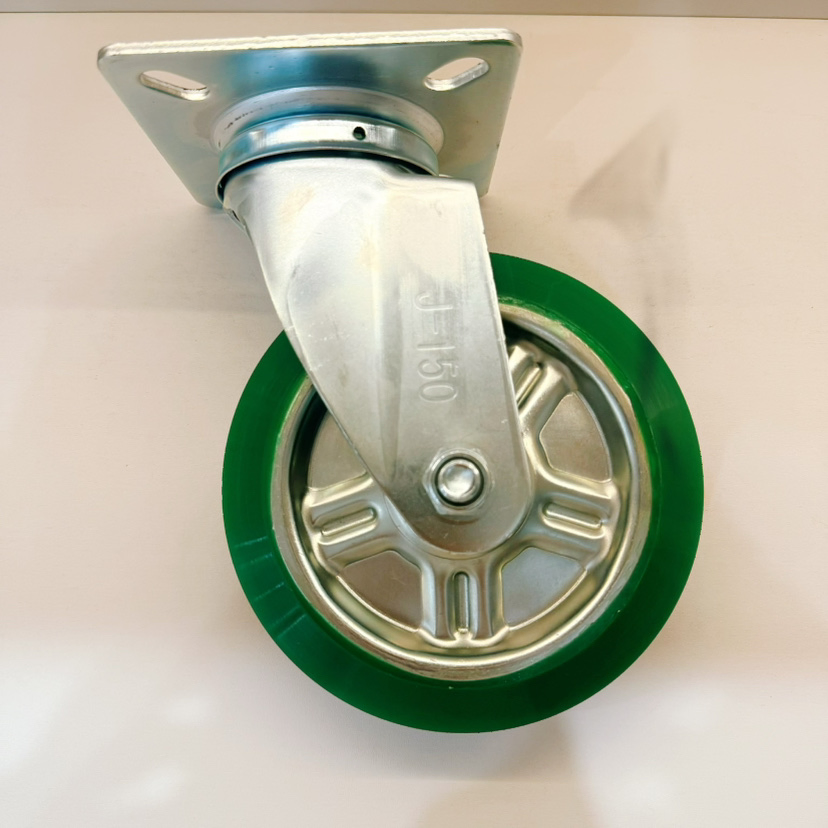 6 Inch Heavy-Duty Sun Core Swivel PU Casters for Trolley Wheel