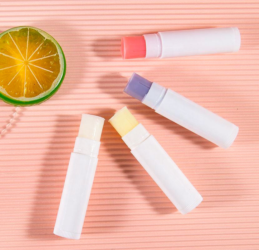 ( Cheap Price Wholesale Fruit Vegan Lip Balm Natural Moisturizing Lipstick White Black Tube Lipblam