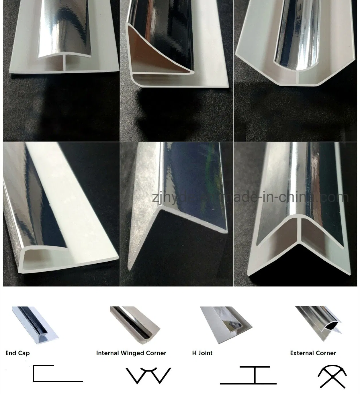 Customized PVC Plastic Angle Trim /PVC U Trim/Plastic Corner Trim/90 Degree PVC Trim/Silver Plastic Corner Trim