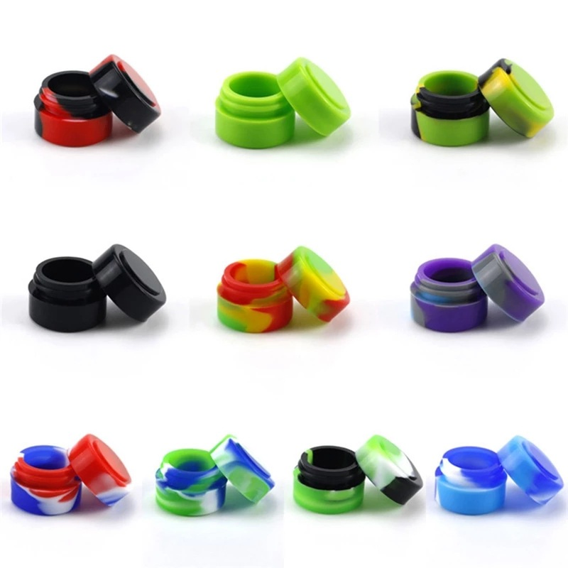 3/5/11/15/26/28ml Various Styles Silicone Oil Container Food Grade Silicone Jar