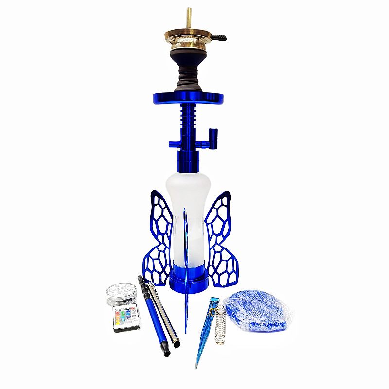 Travel Hookah Set Glass Water Pipe Complete Personal Shisha Smoking