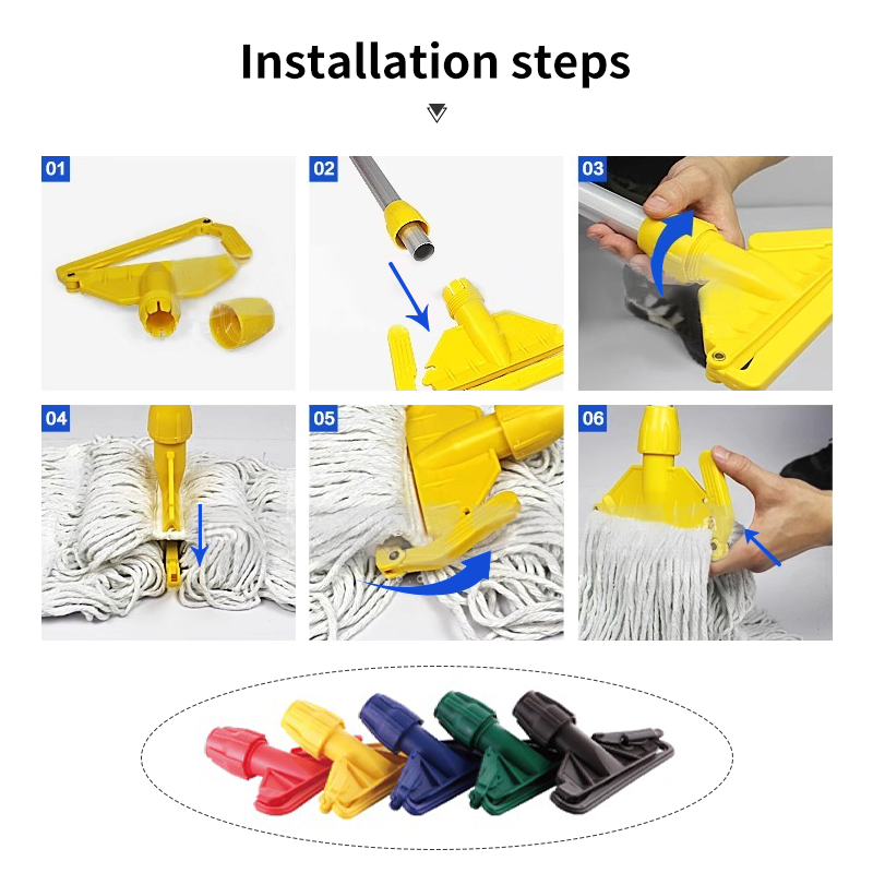 Commercial Industrial Washable Microfiber Cotton String Mop with Premium Aluminium Handle