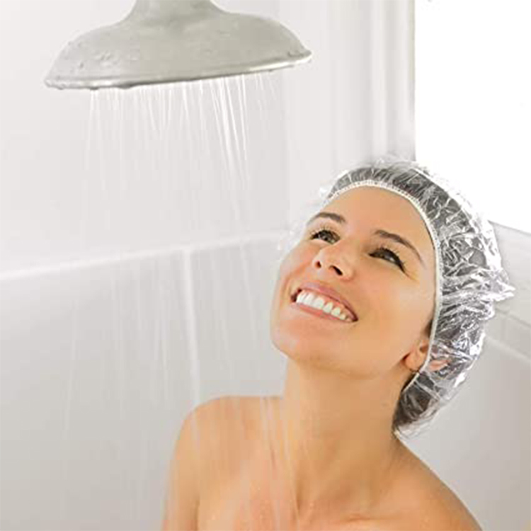 Premium Large Waterproof Plastic Bath Caps for Hair Protection
