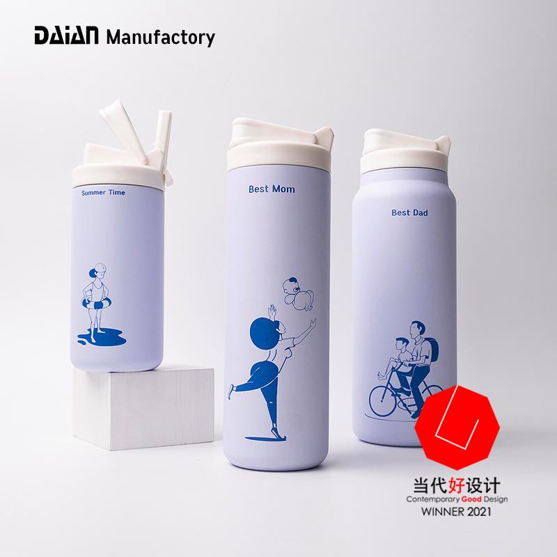 Wholesale Eco Custom Colorful Double Wall Flask 500ml Stainless Steel Paint Outdoor Small Mouth Water Bottle