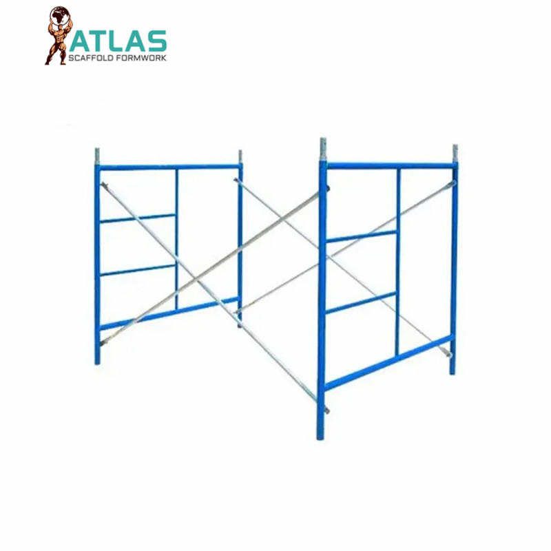 Construction Galvanized Painted H Frame Ladder Walk Through Scaffolding Andamio 1219X1700 1700X1950mm