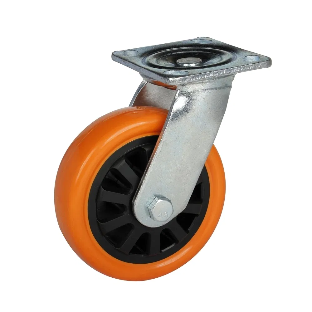Energy-Saving OEM ODM Custom Orange PU Extra Heavy Extreme Duty Industrial Casters