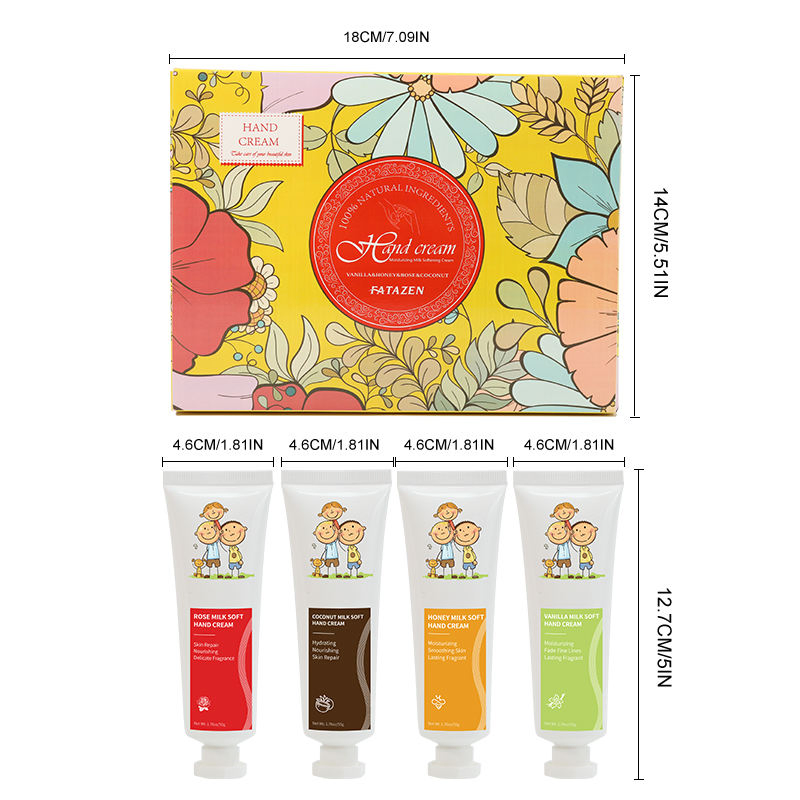 Fatazen Customize Logo 5og Vanilla/Cocnut/Honey/Rose Whitening Hand Cream Moisturizinq Skin Care Set OEM/ODM Low MOQ Body Cream