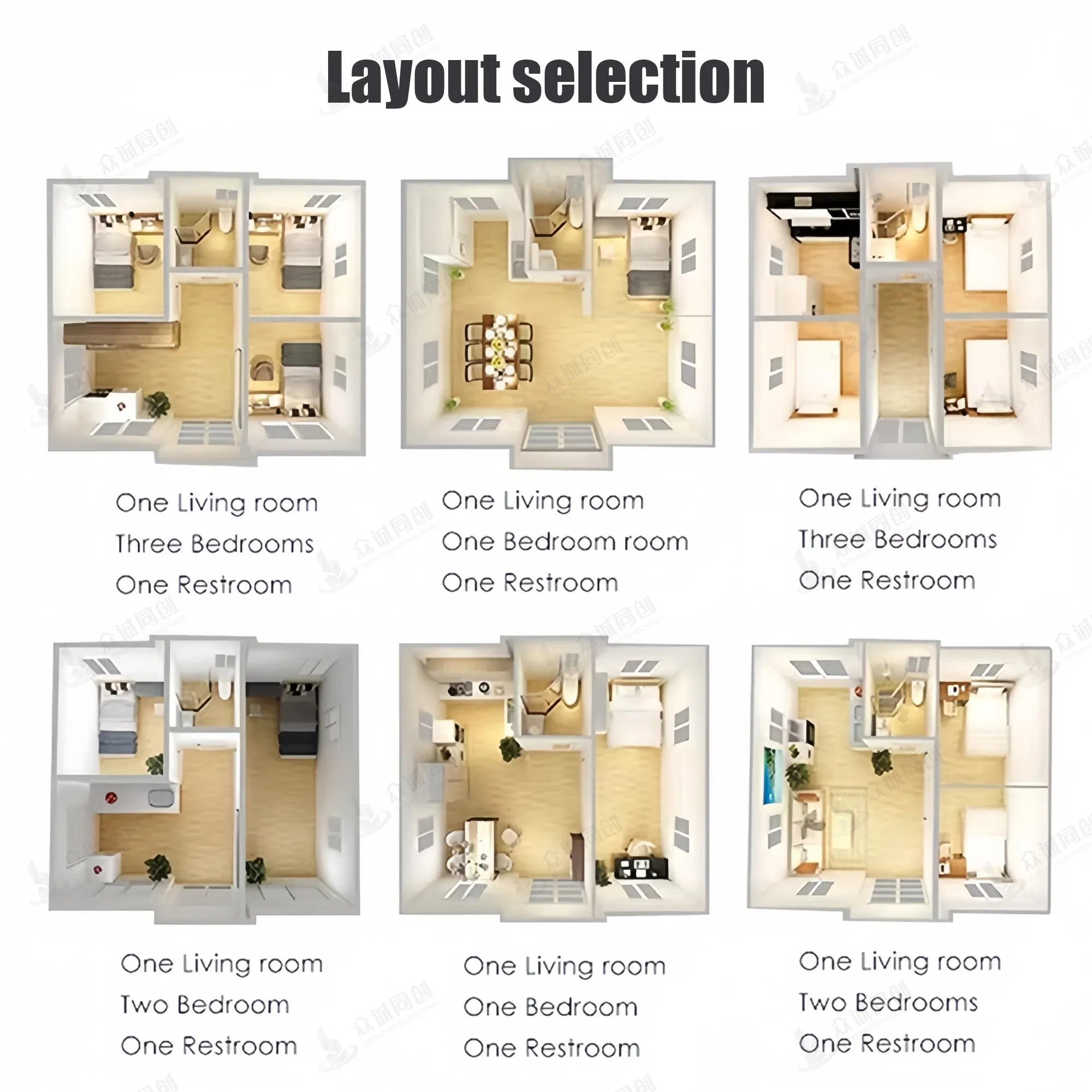 Durable Modular Container House for Isolation Room with Electronic Doors