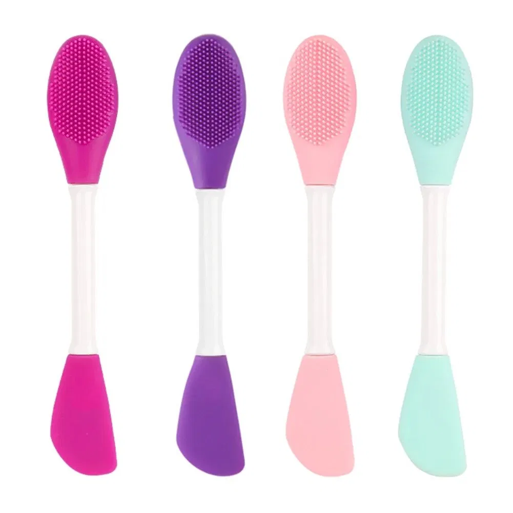 Wholesale Customized Double-Headed Silicone Facial Cleansing Brush and Makeup Brush Tools