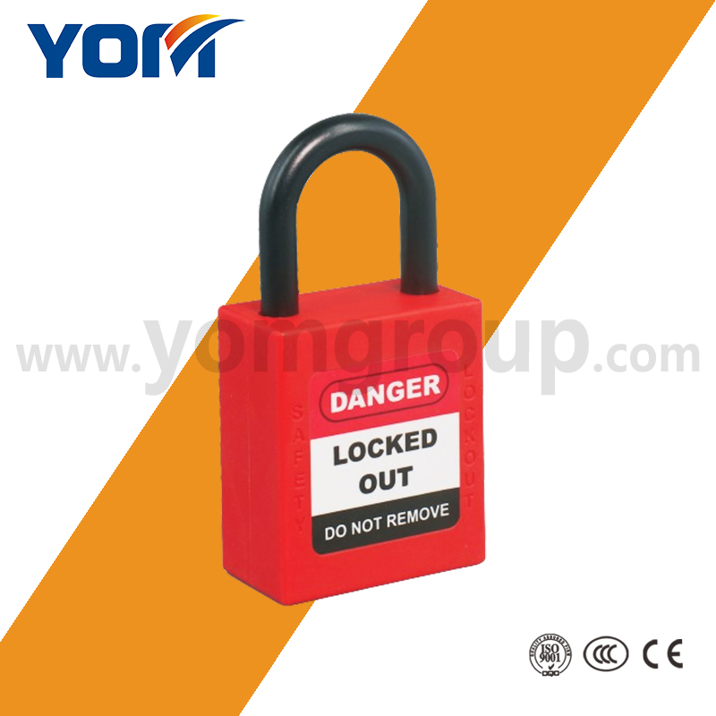 Wholesale Short Lock Shackle Nylon Safety Padlock with 25mm 38mm 76mm