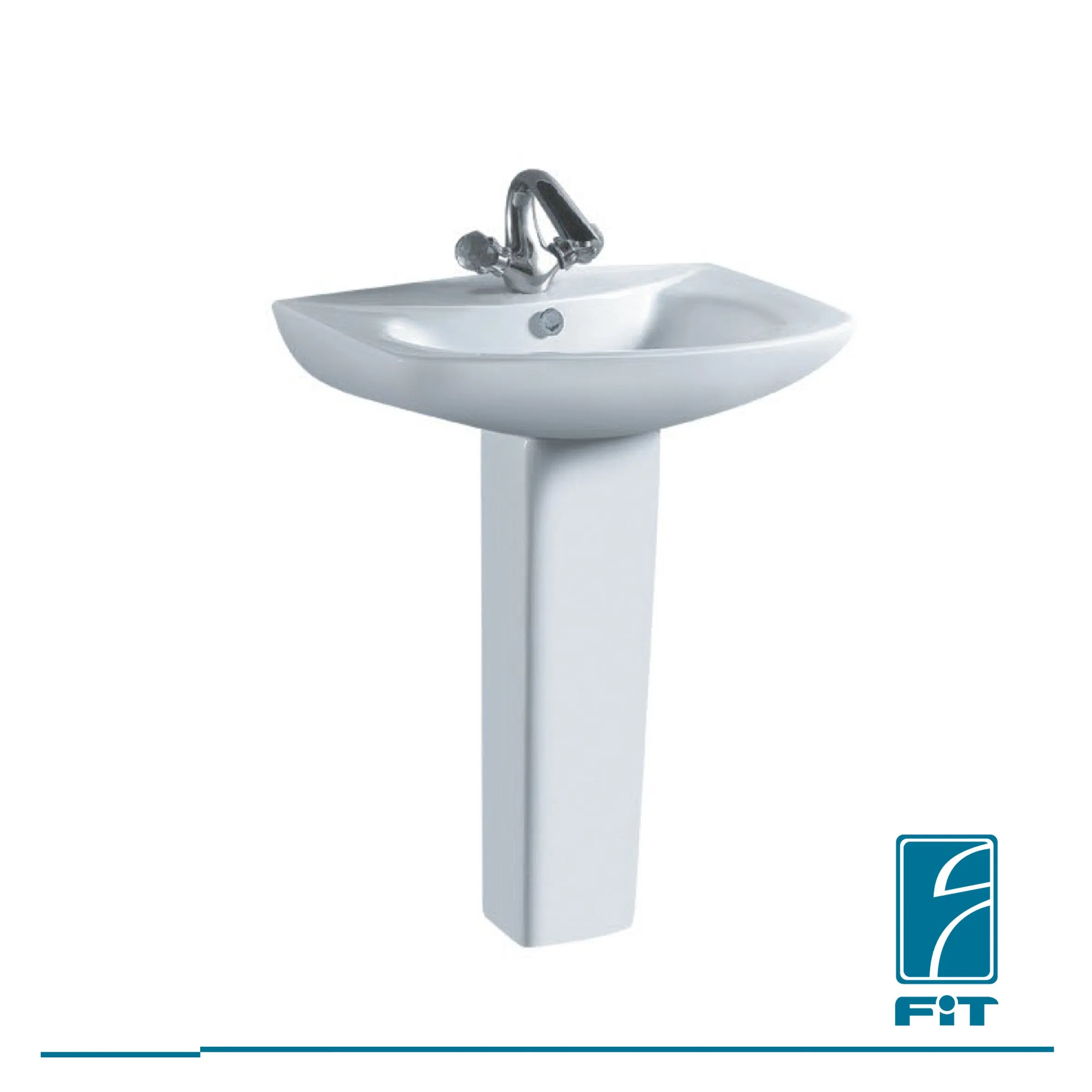 Single Floor Standing Wash Basin Solid Surface Basin Pedestal Sink Bathroom