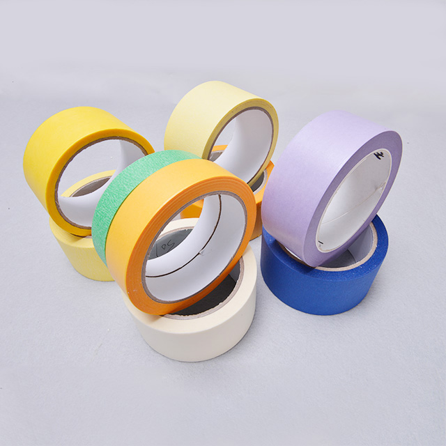 High Temperature Crepe Paper Colorful Adhesive Jumbo Roll Masking Tape