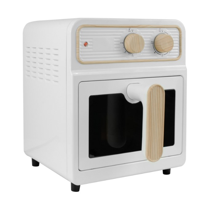 6L Metal Air Fryer Electric 1700W, with Wooden Knob and Handle