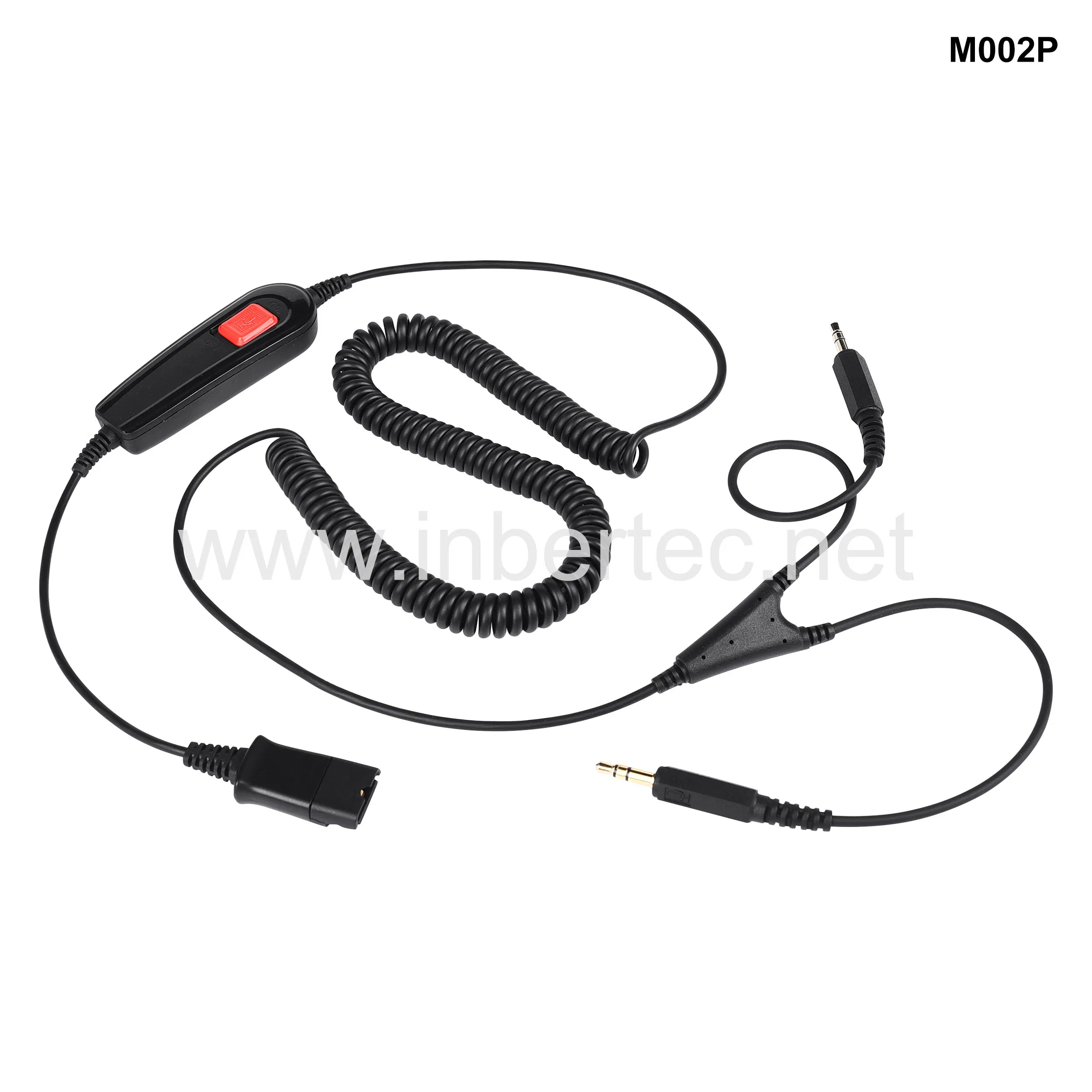 Кабель QD для гарнитур Jabra с контролем громкости и отключением микрофона