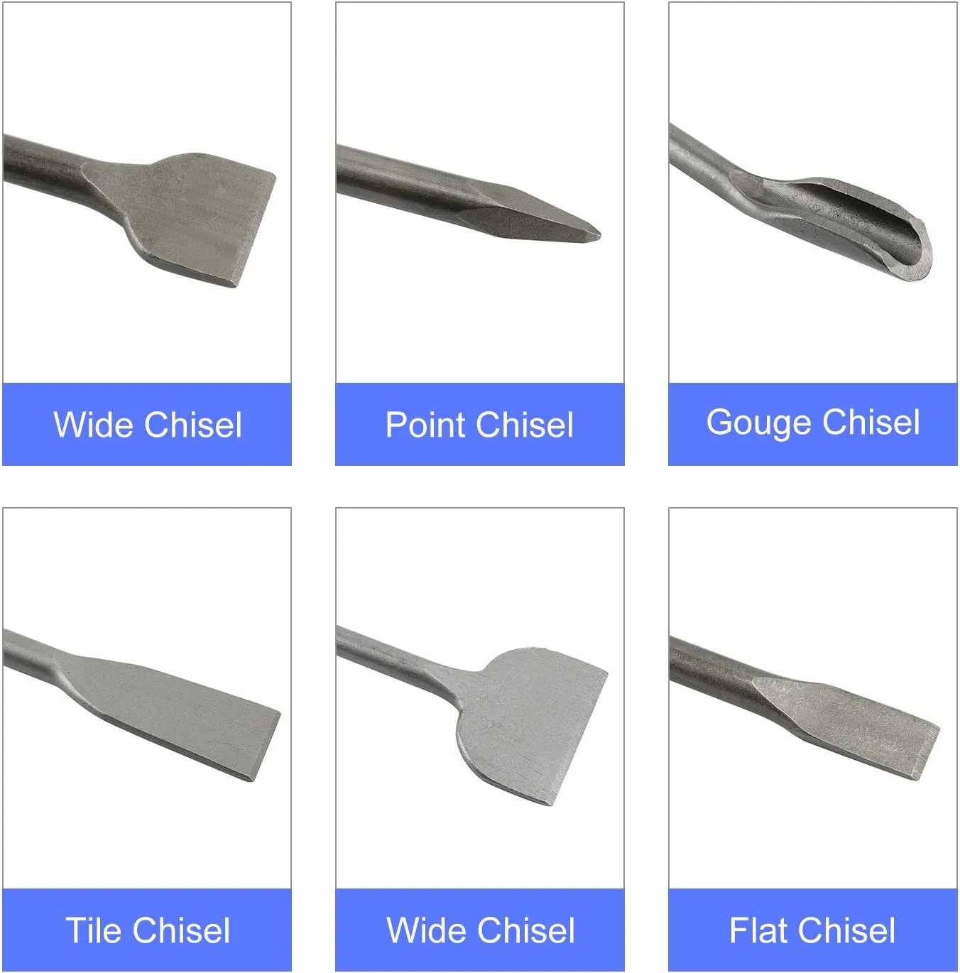 Heavy Duty SDS Max Hex Chisel Pick Hammer Drill Bits Set Percussion Bit for Concrete Demolition Breaker