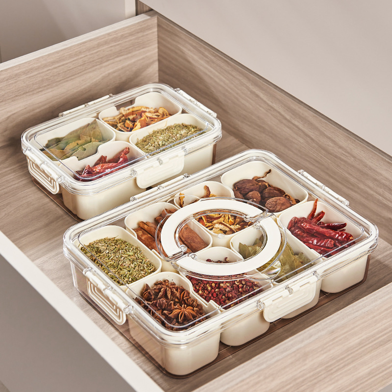 2025 New Style Cheapest Plastic Partitioned Seasoning Box