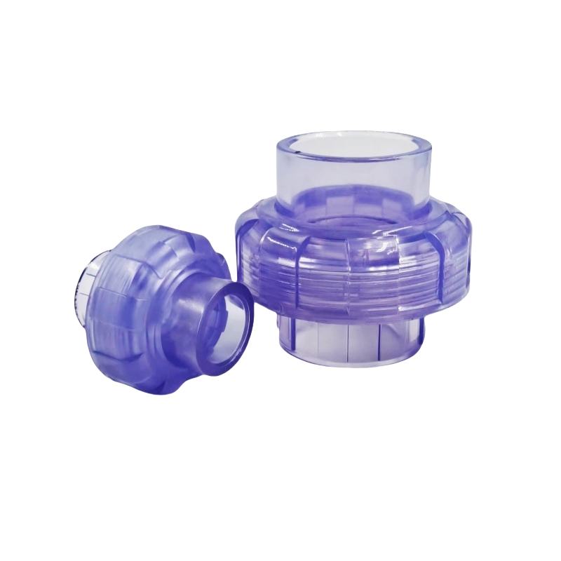 Corrosion Resistant PVC Transparent Union Valve for Industrial Use Cases