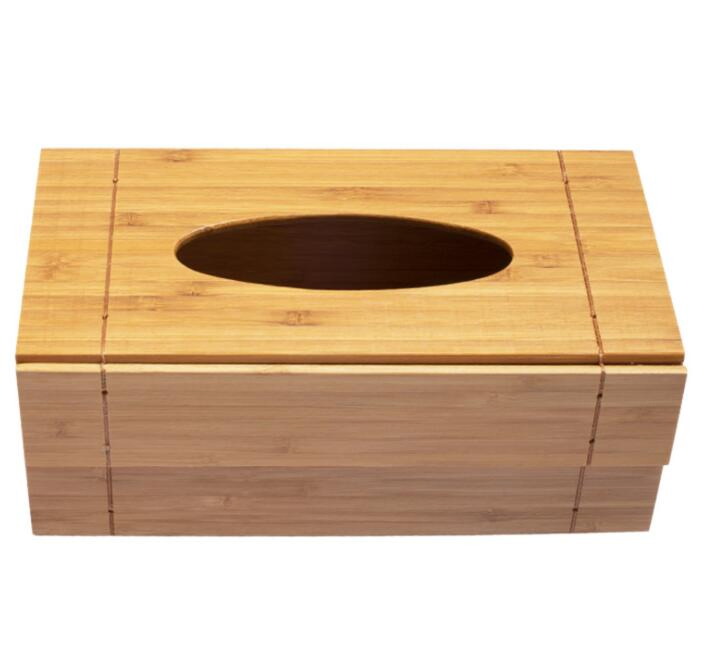Solid Natural Bamboo Napkin Holder Bamboo Tissue Paper Box