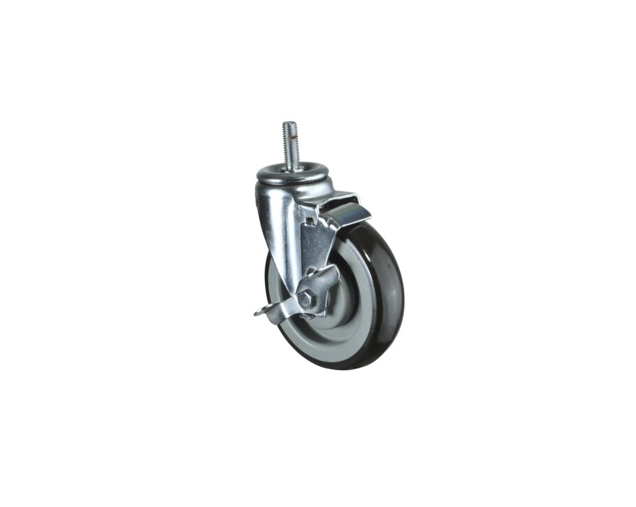 75mm Screw Thread Stem Caster Swivel Nylon Wheel with Bolt