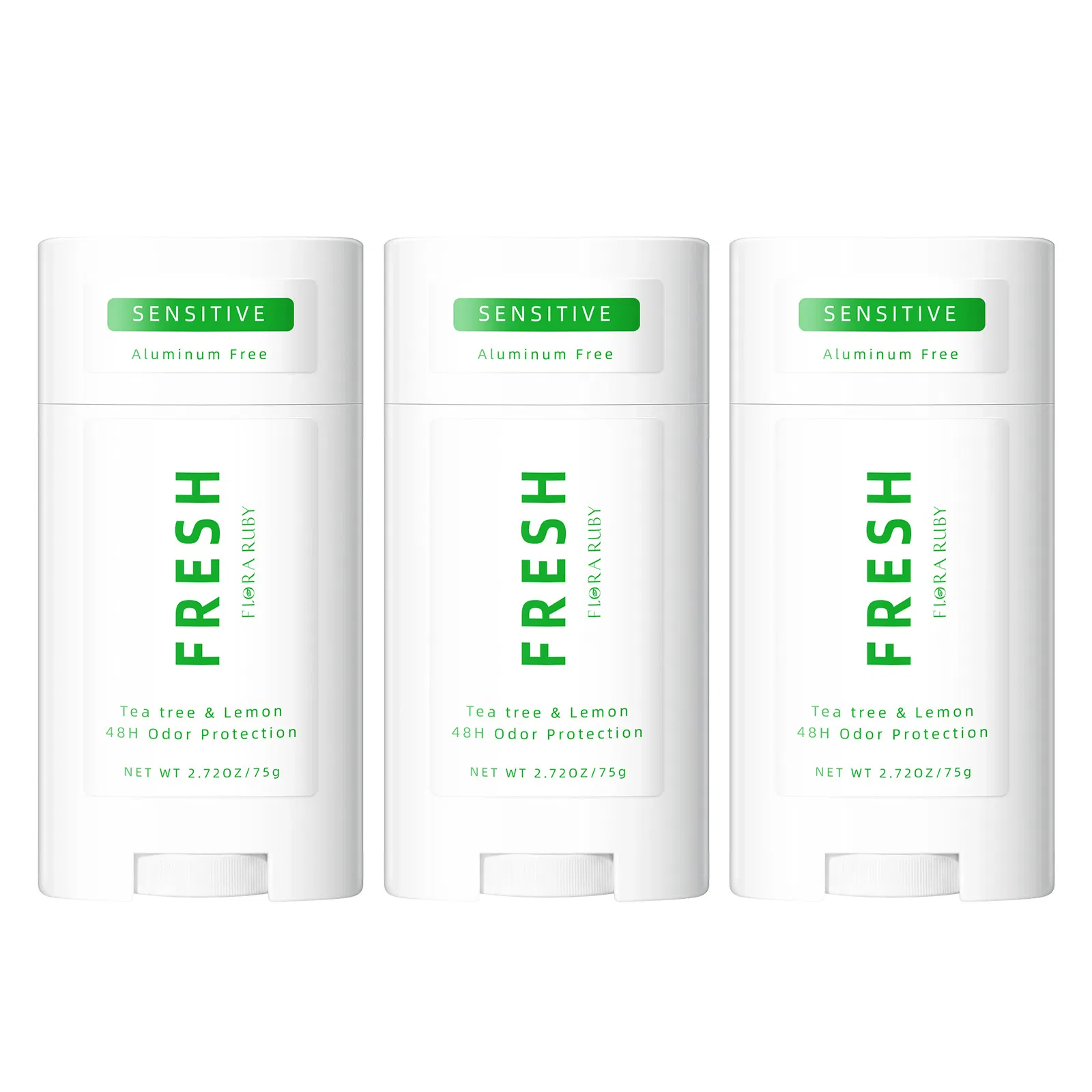 Aluminum-Free Refreshing Deodorant with Non-Irritating Soothing Pearl Beads