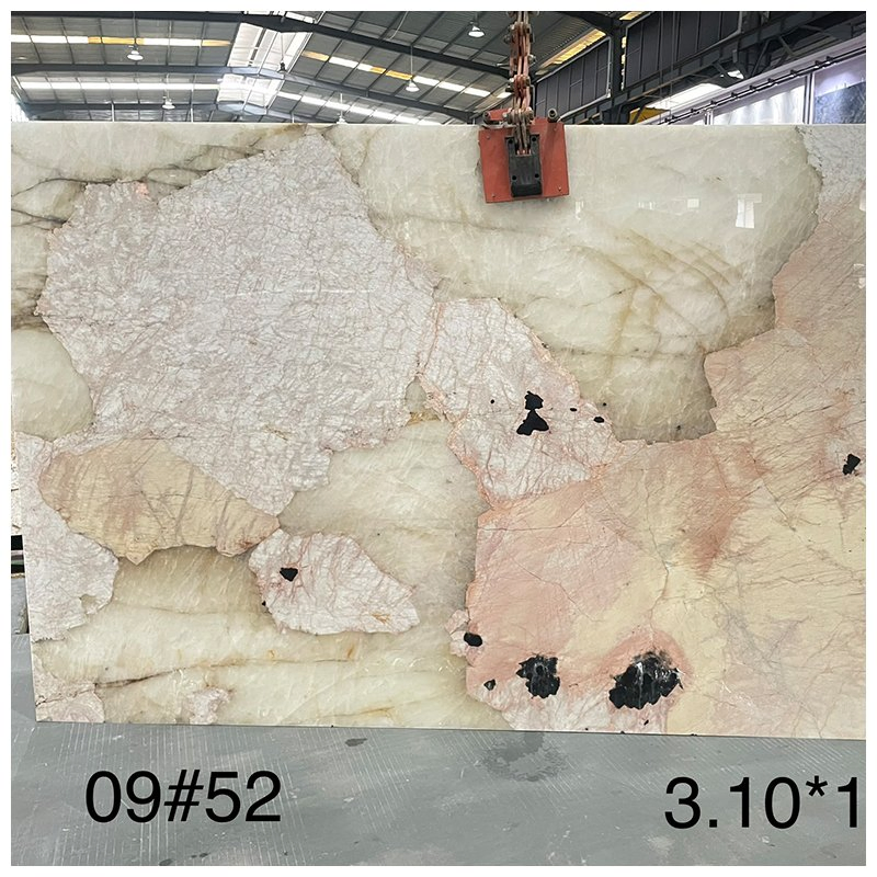 Brazilian Backlit Pink Patagonia Quartzite for Luxury Apartment and Hotel