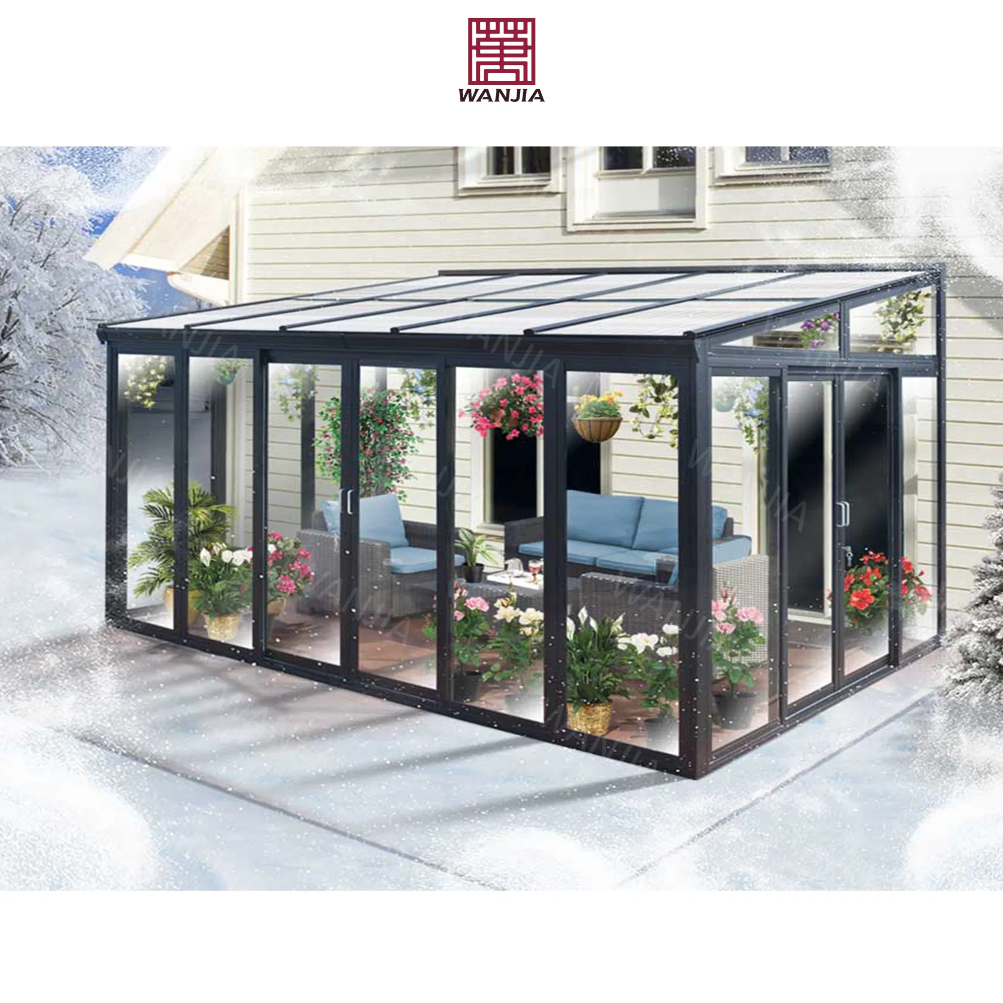Elegant Aluminum Sunroom with Glass for All Seasons