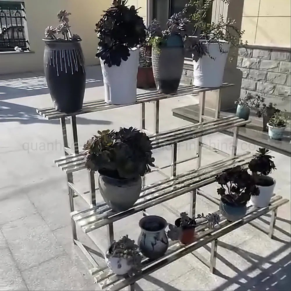 4 Tier Plant Stand Flower Display Shelf Flower Pot Holder for Balcony