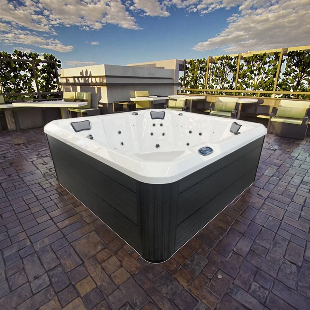 Hiqh Quality 6 People Acrylic Hot Tub SPA Outdoor Luxury Air and Bubble Massage SPA Bath Tub