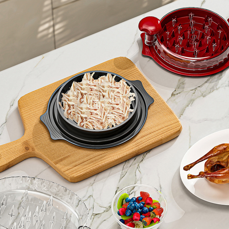 Chicken Shredder Machine & Meat Mincer Durable Design with Clear Lid Easy Slicing & Filling