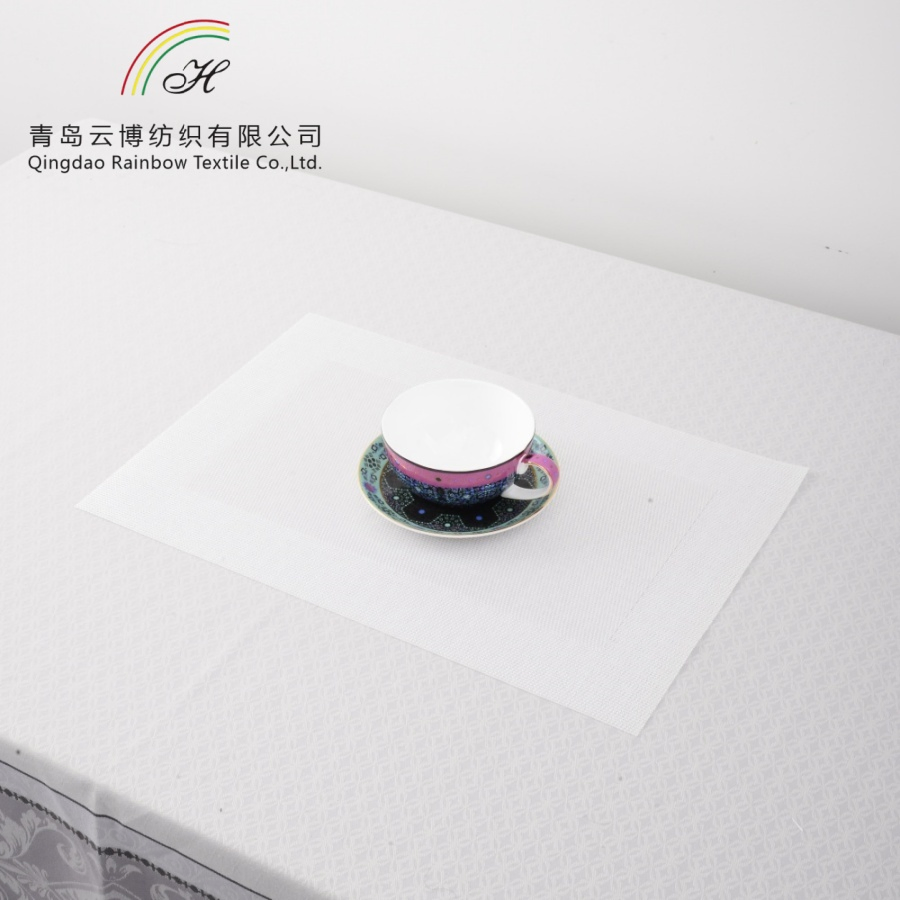 Custom PVC Non Slip Heat Insulation Kitchen Table Placemat Rectangle Embroidery Luxury Place Mat