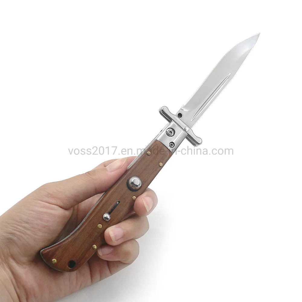 9" Italian Akc Stiletto Switchblade Knife Mafia High Quality Automatic Knives